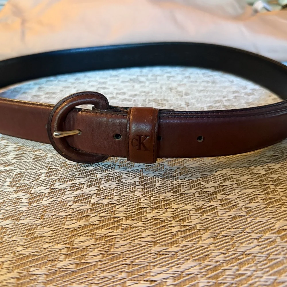 Calvin Klein genuine leather womens belt Sz M - Picture 11 of 12